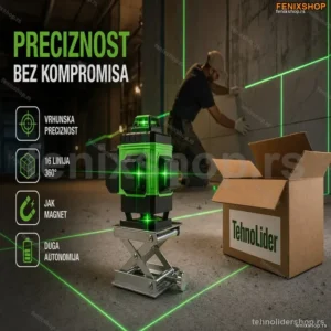 Digitalni 4D Laser za Nivelaciju sa 16 Linija – Precizno Poravnanje
