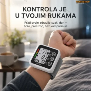 Digitalni Aparat za Merenje Krvnog Pritiska za Zglob – LCD, 99 Memorija