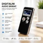 Digitalni Diktafon 8GB sa LCD Ekranom i MP3 Plejerom