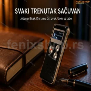 Digitalni Diktafon 8GB sa LCD Ekranom i MP3 Plejerom