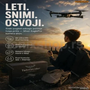 Dron Silver EaglePro – Sklopivi Quadcopter sa HD WiFi Kamerom