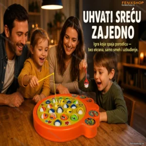 Društvena igra Pecanje XL — Porodična igra sa 21 ribicom i 4 pecaljke