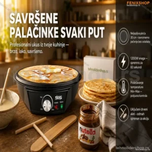 DSP Aparat za Palačinke KC3018 – Električna Ploča 30 cm, 1200W