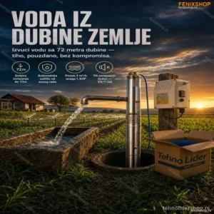 Dubinska Pumpa za Bunar 1.5HP sa Kontrolerom – Izvlačenje do 72m
