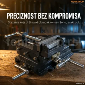 Dupla Mašinska Stega 100mm — Liveno Gvožđe za Precizno Stezanje