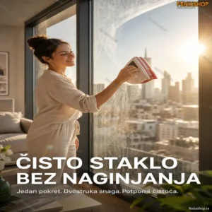 Dvostrani magnetni čistač prozora — čisti unutra i spolja istovremeno