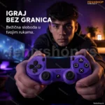 Džojstik za PS4 Ljubičasti – Bežični Gamepad sa Vibracijom za PC i PS4