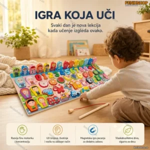 Edukativna drvena tabla za decu