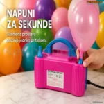 Električna Pumpa za Balone – Brzo Punjenje, Dva Ventila