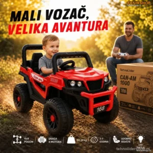 Električni Džip za Decu sa Daljinskim Upravljačem – Sigurna Vožnja