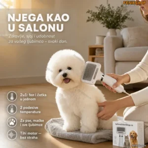 Fen + Cetka za pse i kucne ljubimce 2u1