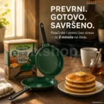 Flip Jack Tiganj sa Dvostranim Pečenjem — Palačinke i Omlet za 2 Minuta
