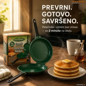 Flip Jack Tiganj sa Dvostranim Pečenjem — Palačinke i Omlet za 2 Minuta