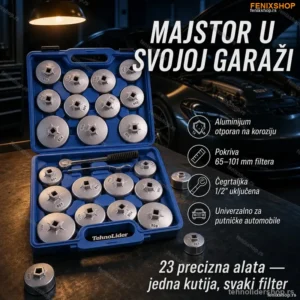 Garnitura Ključeva za Filter Ulja – Aluminijumski Set 23 Komada