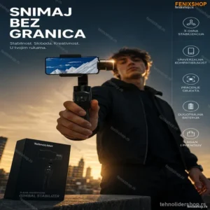 Gimbal za Telefon – 3-Osna Stabilizacija i Bluetooth Kontrola