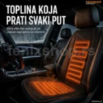 Grejna podloga za auto sedište sa grejanjem leđa i lumbalnom podrškom — 12V