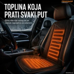 Grejna podloga za auto sedište sa grejanjem leđa i lumbalnom podrškom — 12V