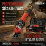 HANSON Mašina za Šišanje Ovaca 750W — Profesionalni Električni Šišač
