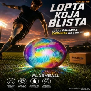 Hologramska Svetleća Fudbalska Lopta FLASHBALL — Holografski Efekat