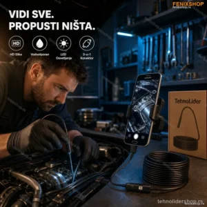 Industrijska Endoskopska Kamera HD – Inspekcija Cevi i Motora