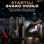 Jump Starter 4000A sa kompresorom i LCD ekranom – Prenosivi starter za auto