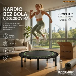 JumpFit™ Fitness Trampolina – Kardio Trening Kod Kuće bez Bolova u Zglobovima