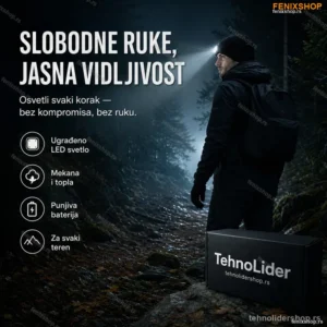Kapa sa LED svetlom – Crna