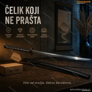 Katana Hladan Čelik 100 cm – Prava Samurajska Sablja sa Futrolom