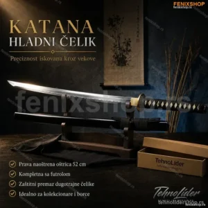 Katana Hladni Čelik 78 cm – Prava Oštrica sa Futrolom