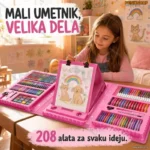 Kofer sa bojicama za decu - savršen set od 208 delova za crtanje i školu
