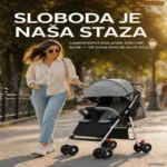 Kolica za bebe 2u1 – Lagana i kompaktna dečija kolica sa dubokom korpom i sportskim sedištem
