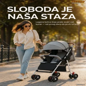 Kolica za bebe 2u1 – Lagana i kompaktna dečija kolica sa dubokom korpom i sportskim sedištem