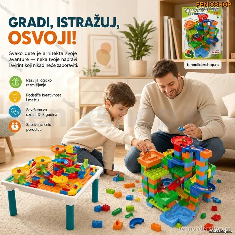 Konstruktivni Set Track Maze – Staze i Loptice za Razvoj Dece Konstruktivni Set Track Maze – Staze i Loptice za Razvoj Dece