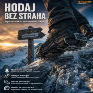 Kramponi za Sneg i Led – 24 Metalna Krampona, Univerzalna Veličina