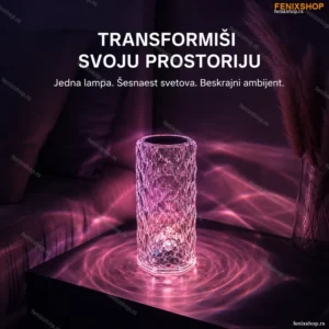 Kristal lampa sa 16 RGB boja i daljinskim upravljačem