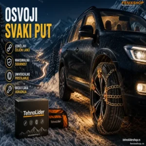 Lanci za Sneg za Auto – Set za Gume 165mm–215mm, Čelik