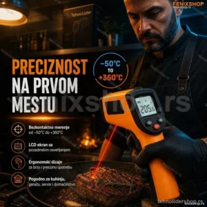 Laserski Termometar za Bezkontaktno Merenje Temperature – Profi