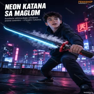 LED Katana sa Maglenim Efektom – Svetleći Neon Mač 80 cm