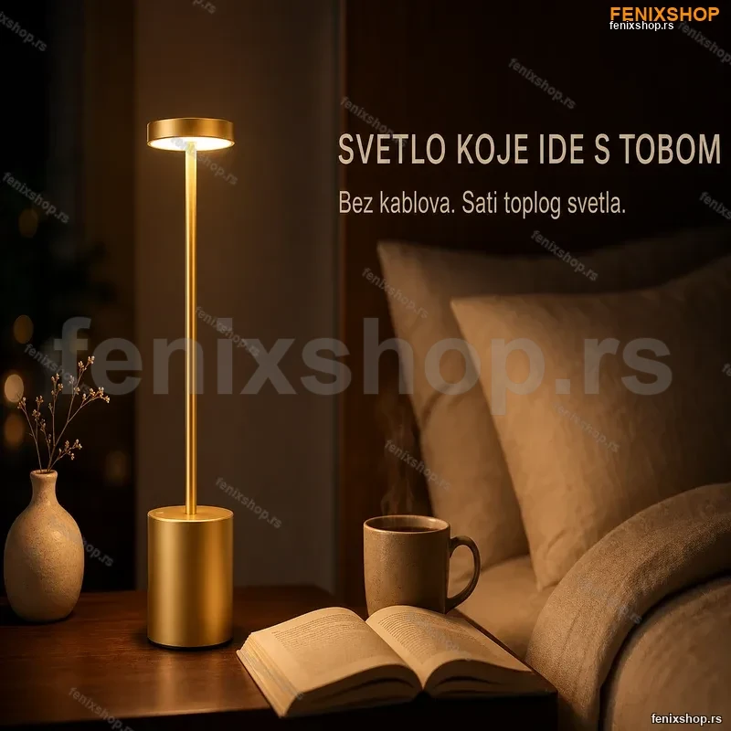 LED Prenosiva Lampa za Čitanje i Radni Sto – Bežična s Punjivom Baterijom LED Prenosiva Lampa za Čitanje i Radni Sto – Bežična s Punjivom Baterijom