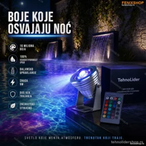 LED RGB Reflektor za Fontanu 9W 12V – IP67 Vodootporan