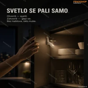 LED Svetlo za Ladice i Plakare sa Automatskim Paljenjem — Set 4 komada