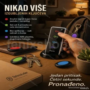 Lokator Ključeva sa Zvučnim Signalom – Set od 4 Privezka