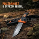 Lovački nož sa futrolom — nerđajući čelik, 12,5 cm sečivo