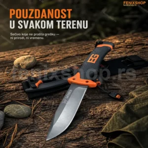 Lovački nož sa futrolom — nerđajući čelik, 12,5 cm sečivo
