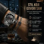 Luksuzni Muški Sat Geduo sa Setom Narukvica – 4u1 Poklon Set