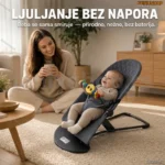 LullyBebe Ergonomska Njihalica za Bebe 0-24 Meseca — Bez Baterija