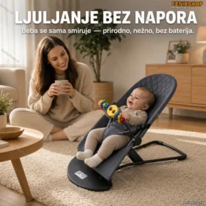LullyBebe Ergonomska Njihalica za Bebe 0-24 Meseca — Bez Baterija