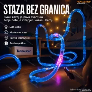 Magični svetleći auto sa podesivom stazom