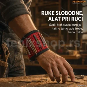 Magnetna Narukvica za Majstore – Držač Alata i Sitnog Pribora
