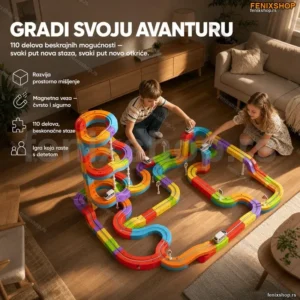 Magnetna Trka 3D-110delova Veliki Set